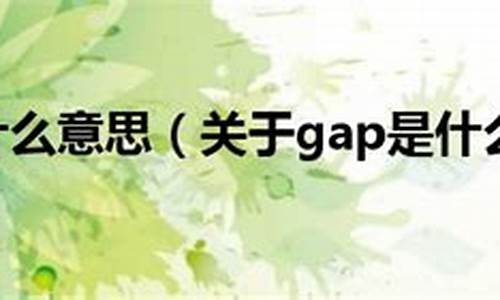 gap是什么意思中文_gap是什么意思中文翻译
